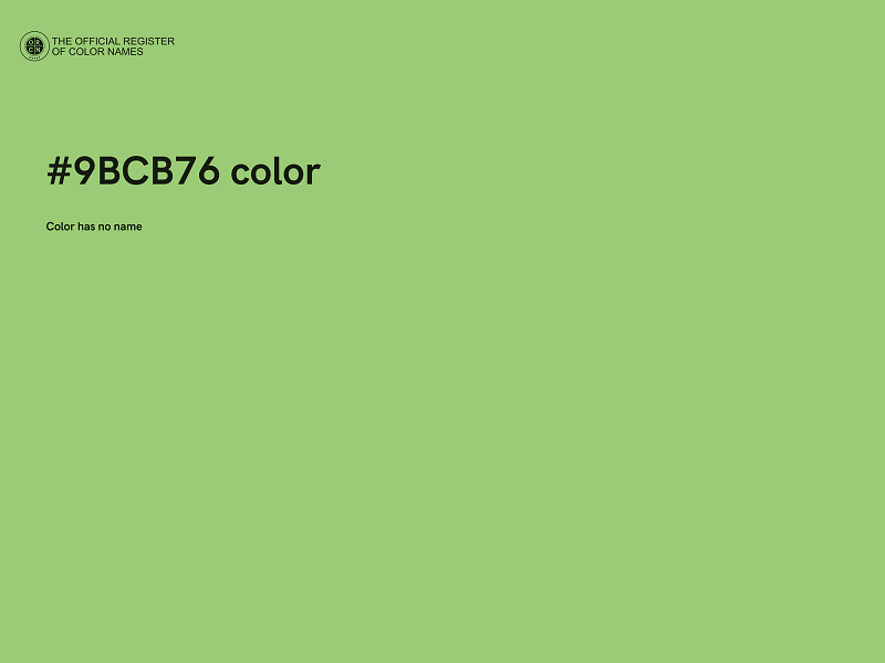 #9BCB76 color image