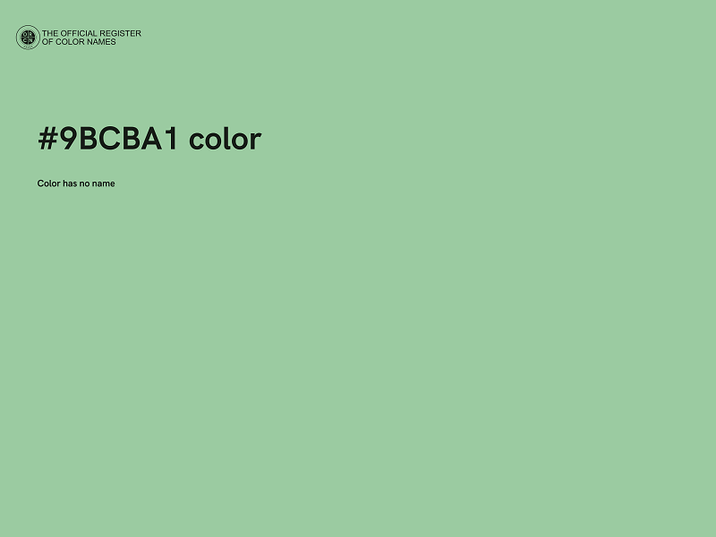 #9BCBA1 color image