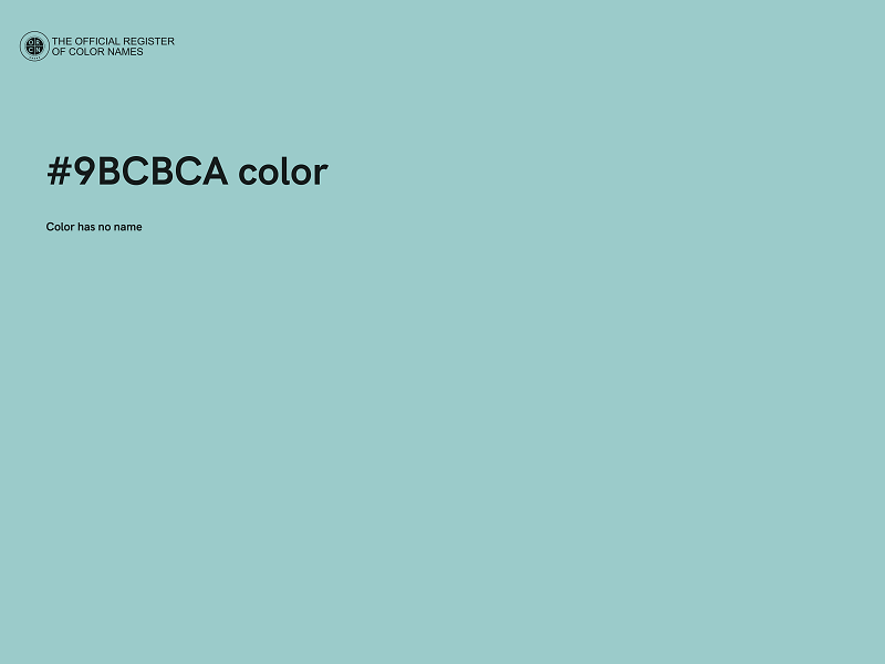 #9BCBCA color image