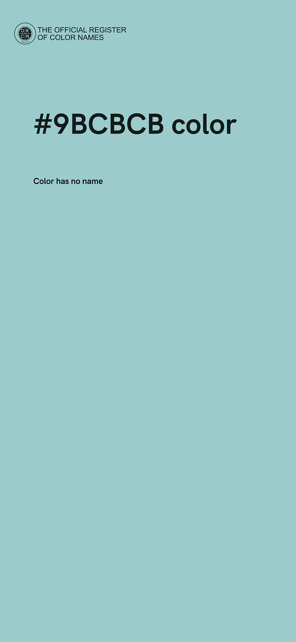 #9BCBCB color image