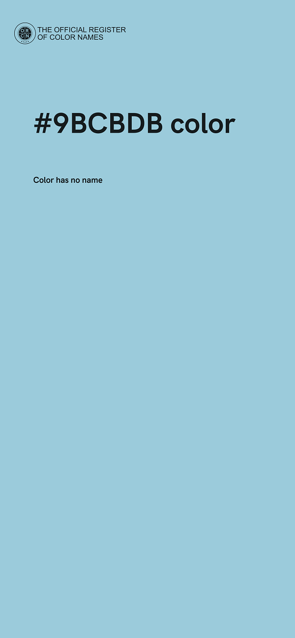 #9BCBDB color image