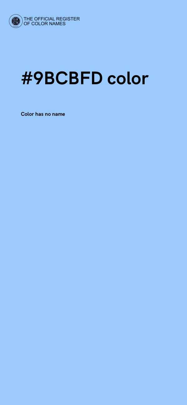 #9BCBFD color image