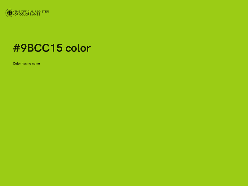 #9BCC15 color image