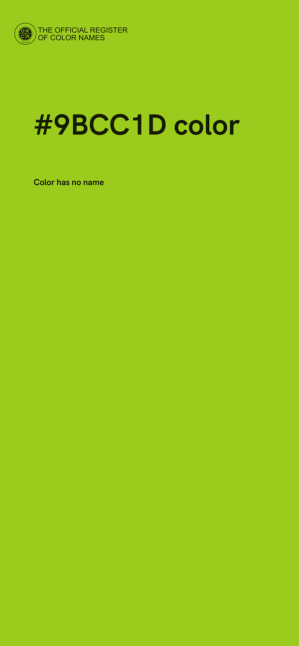 #9BCC1D color image