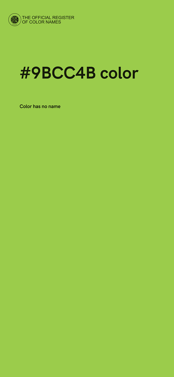 #9BCC4B color image