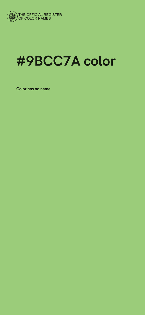 #9BCC7A color image