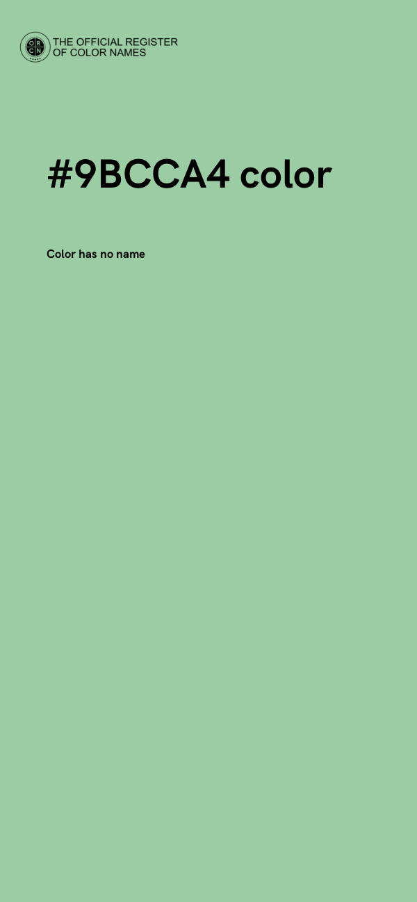 #9BCCA4 color image