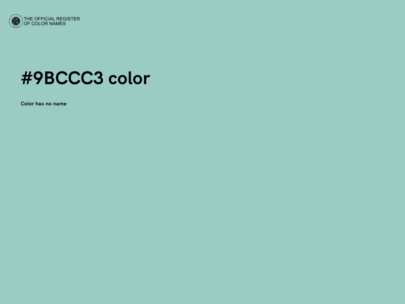 #9BCCC3 color image