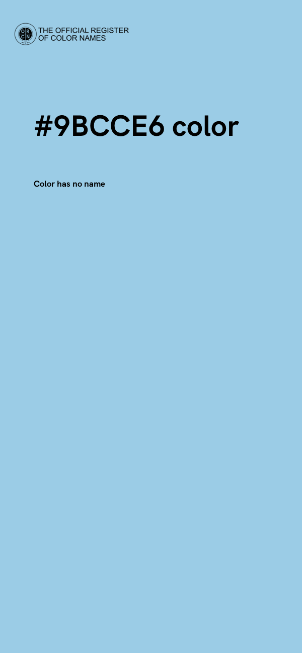 #9BCCE6 color image