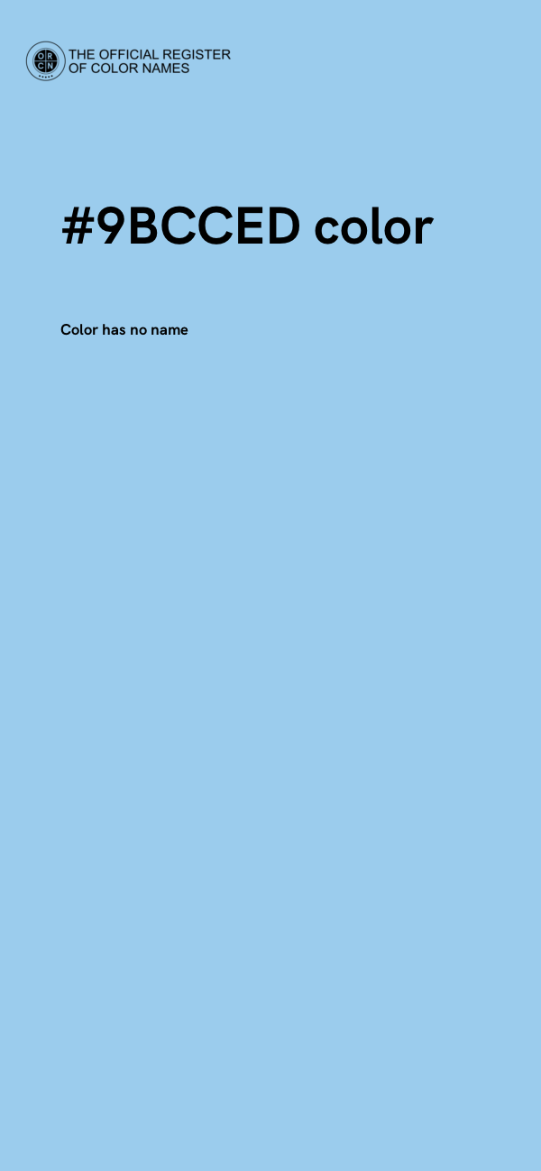 #9BCCED color image