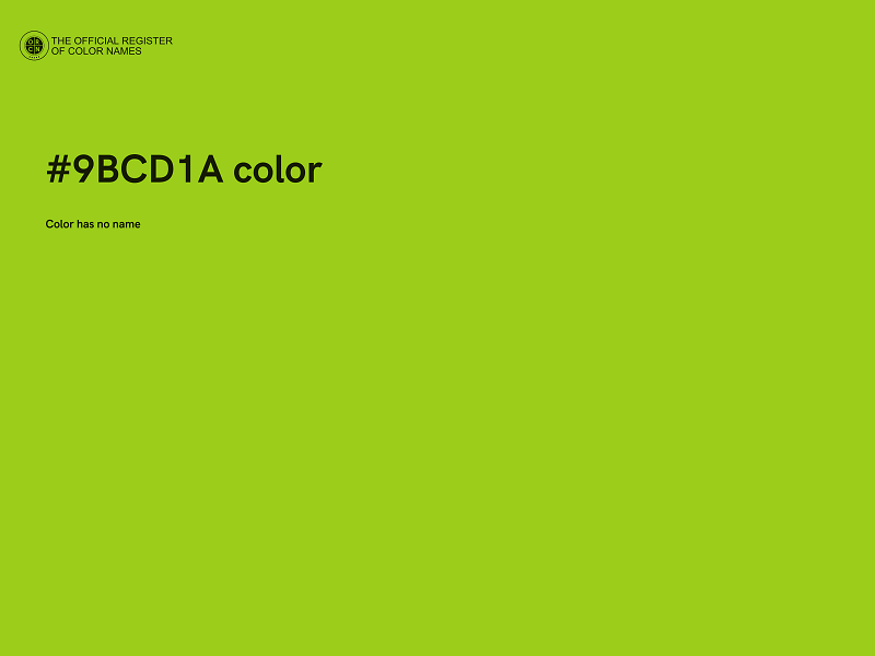 #9BCD1A color image