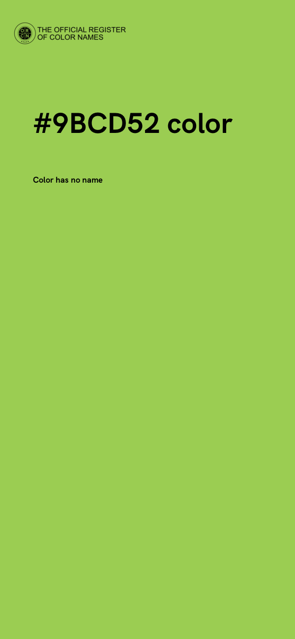 #9BCD52 color image