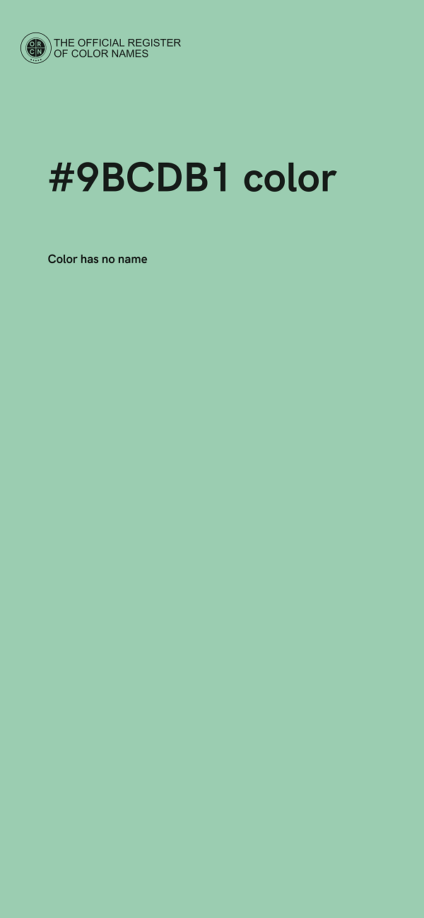 #9BCDB1 color image