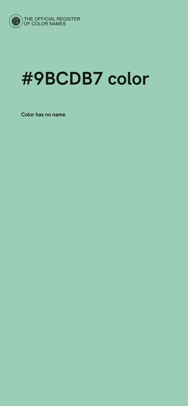 #9BCDB7 color image