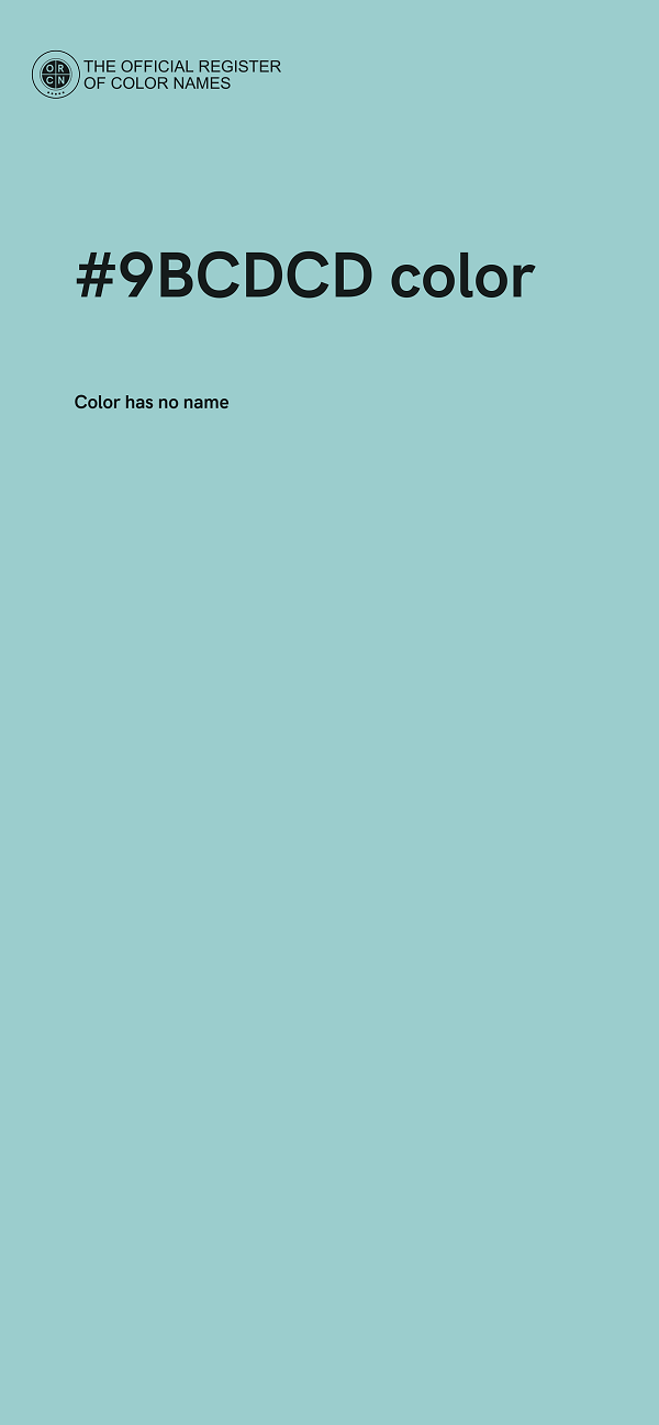 #9BCDCD color image