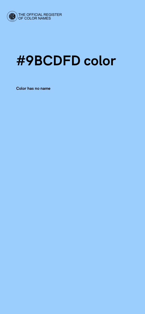 #9BCDFD color image
