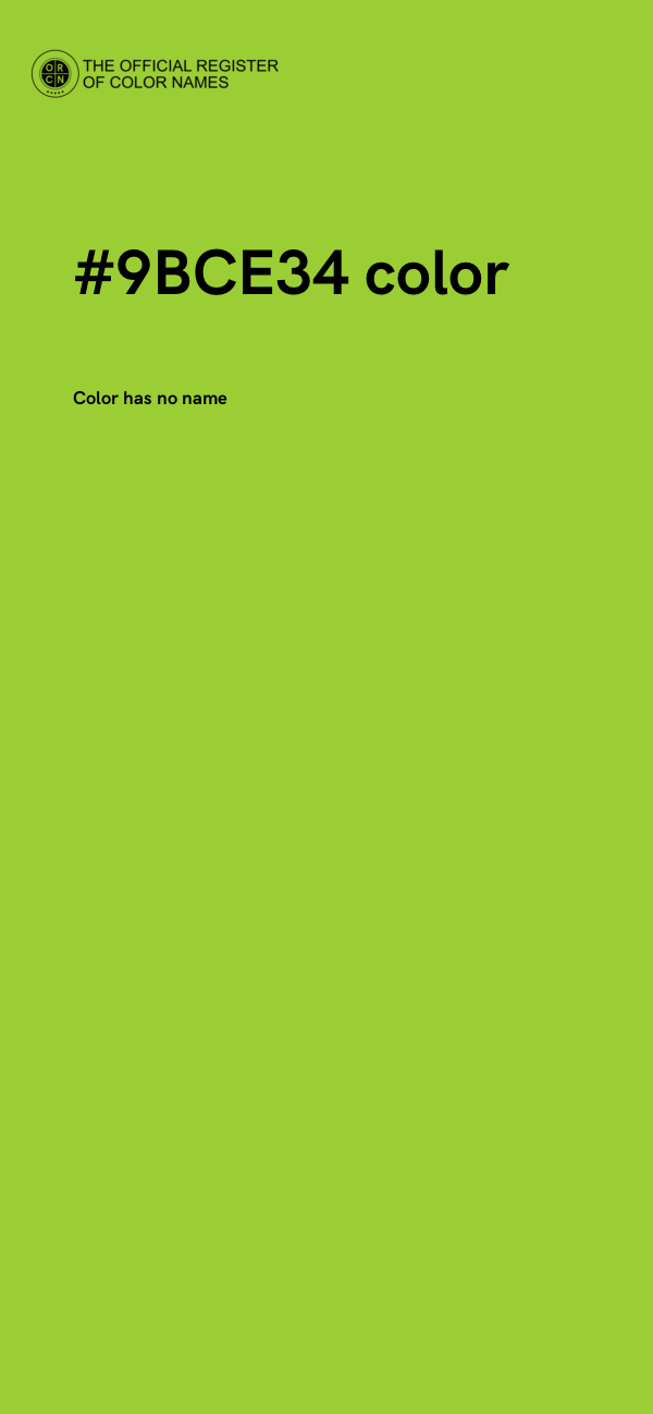 #9BCE34 color image