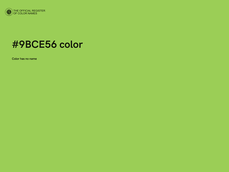 #9BCE56 color image