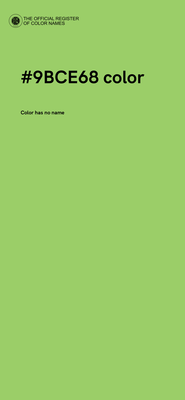 #9BCE68 color image
