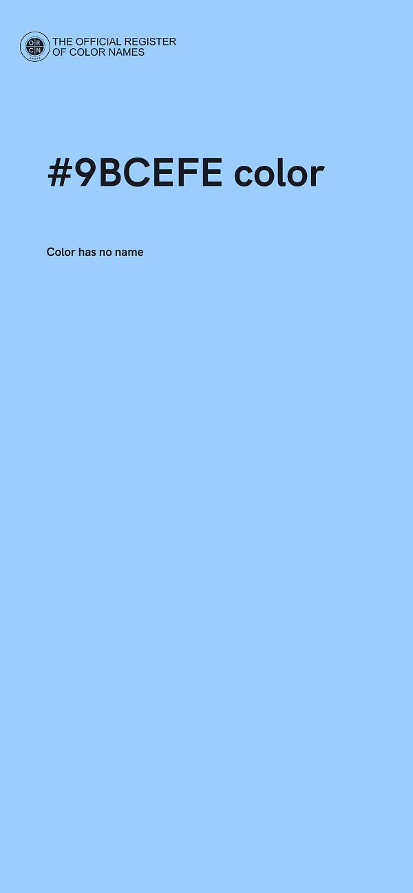 #9BCEFE color image