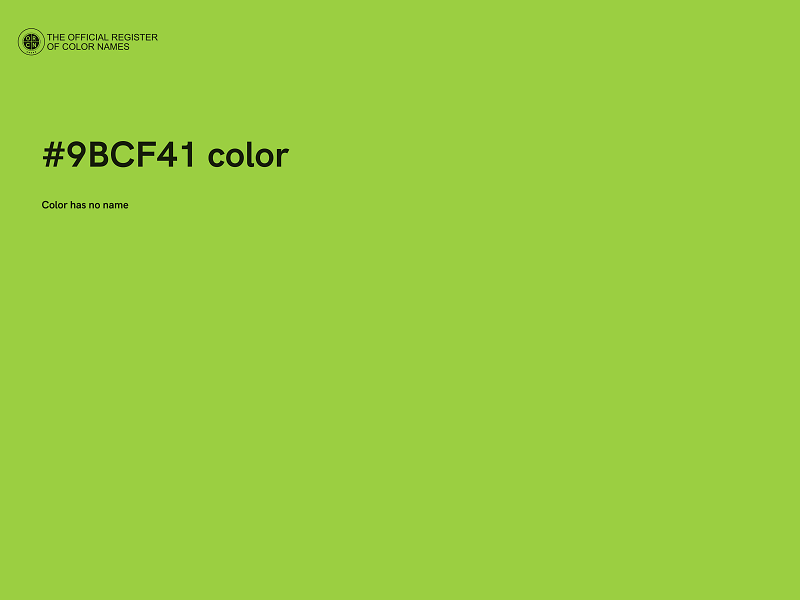 #9BCF41 color image