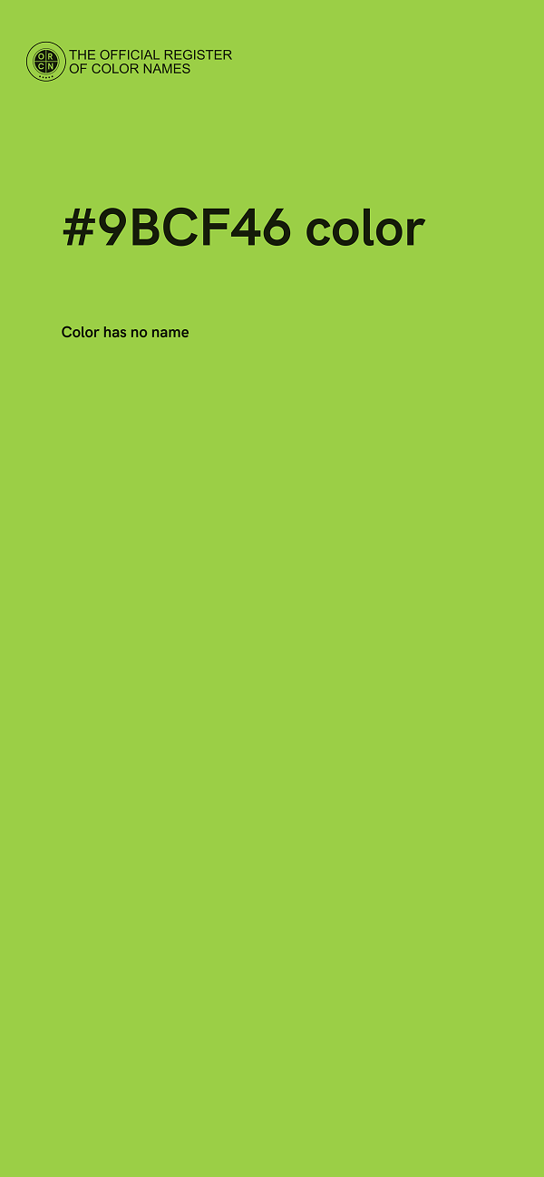 #9BCF46 color image