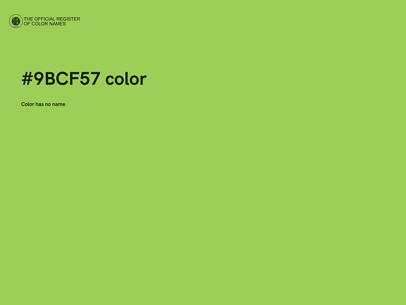 #9BCF57 color image