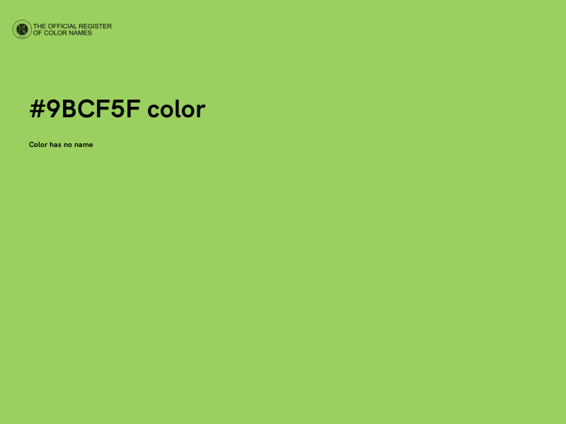 #9BCF5F color image
