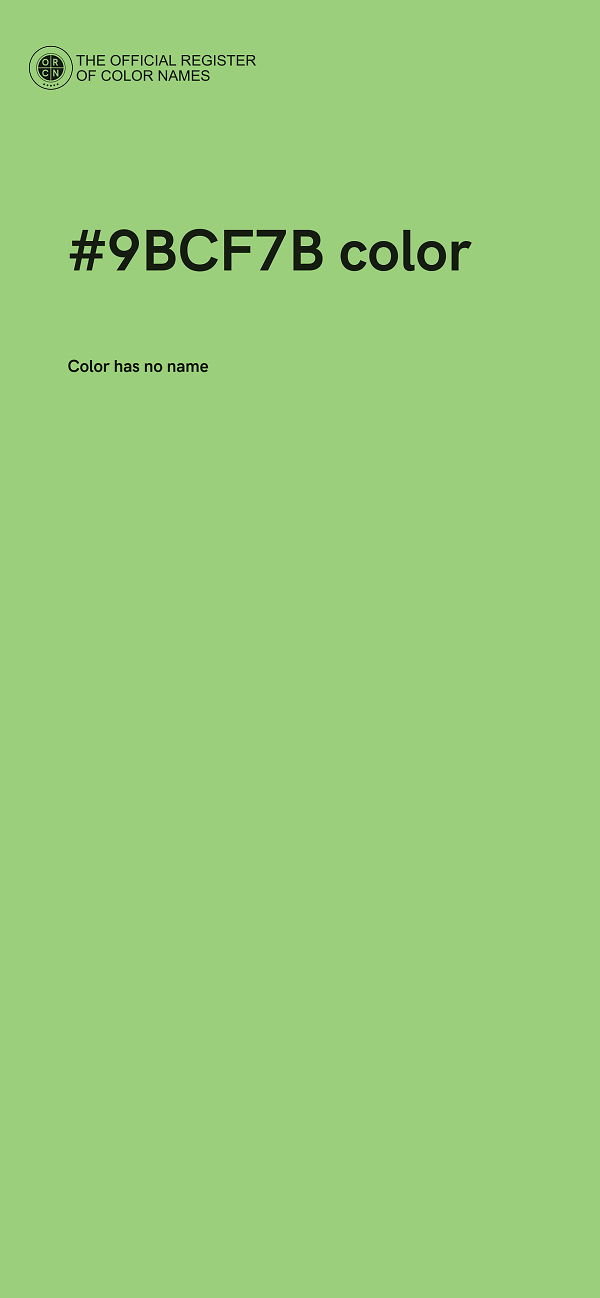 #9BCF7B color image