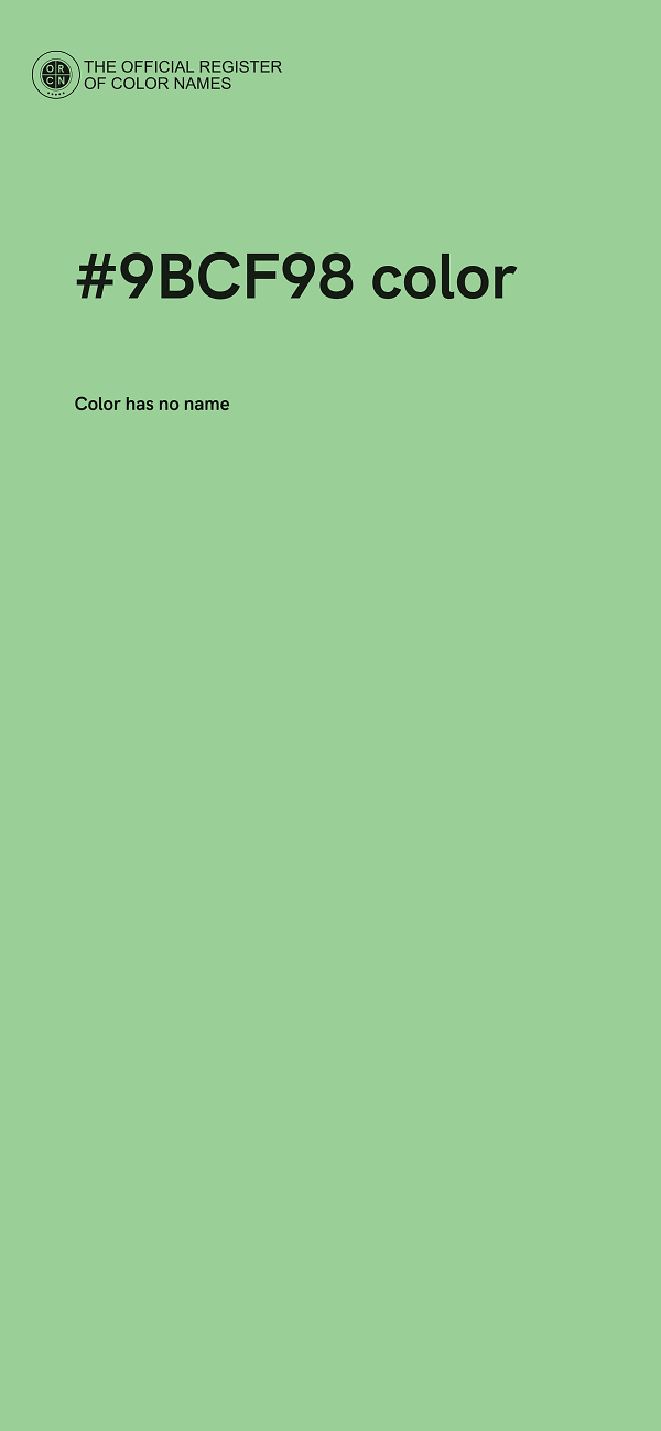 #9BCF98 color image