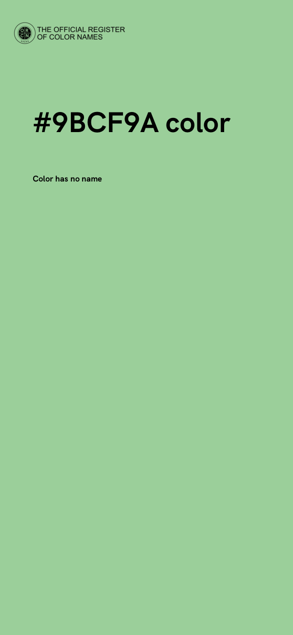 #9BCF9A color image
