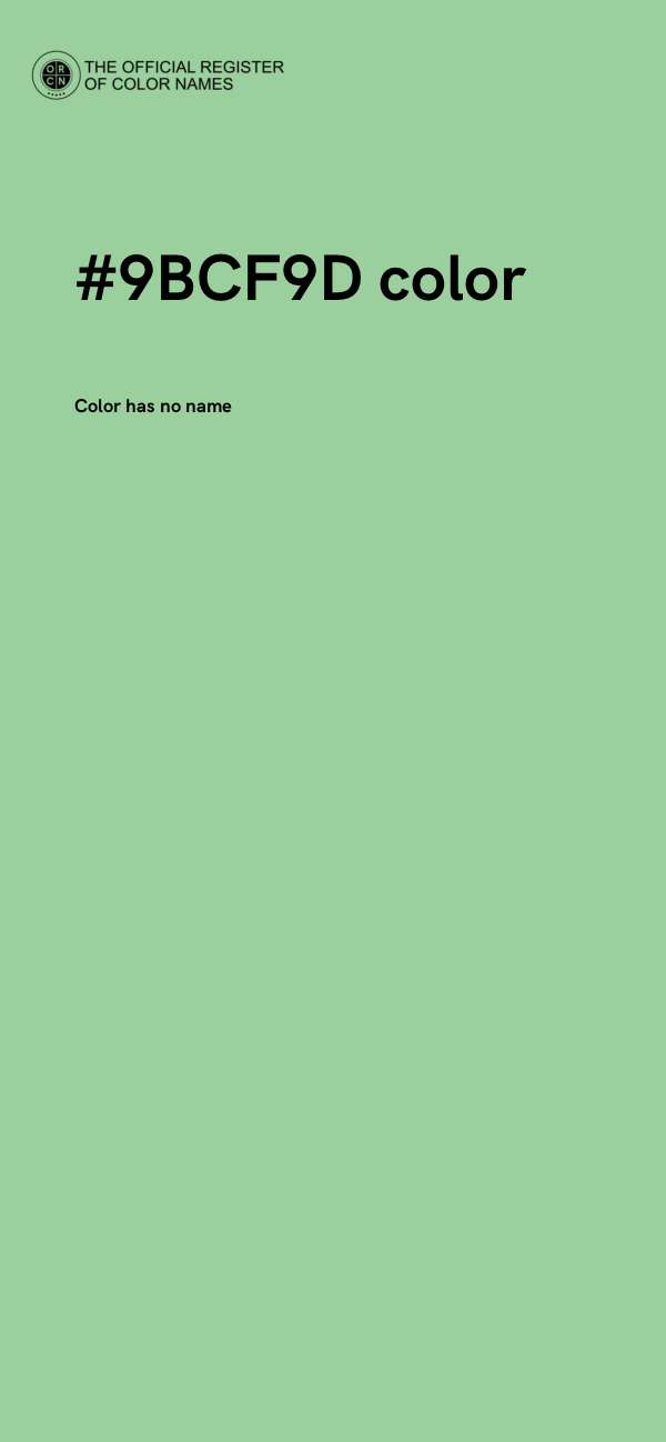 #9BCF9D color image