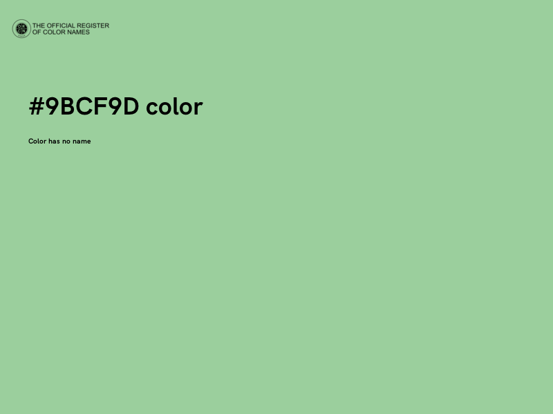 #9BCF9D color image