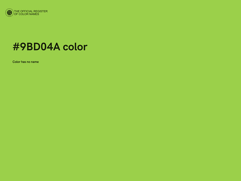 #9BD04A color image
