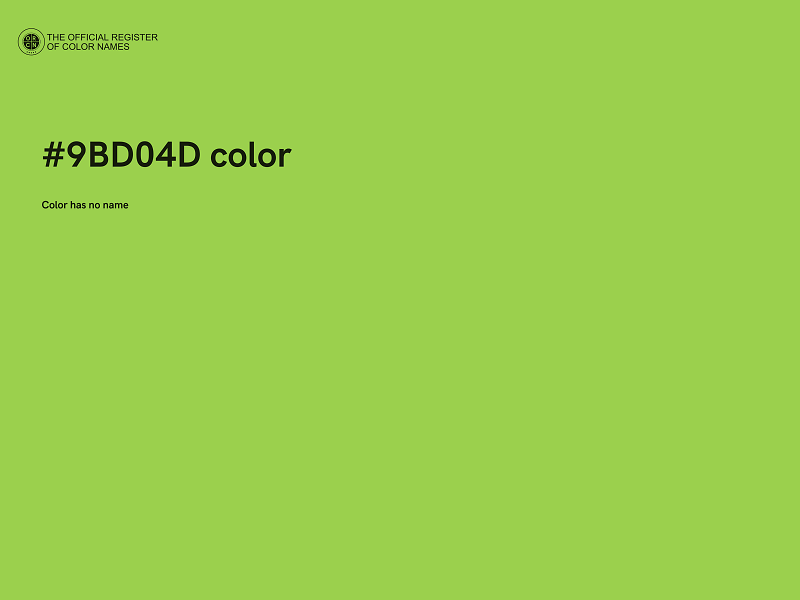 #9BD04D color image