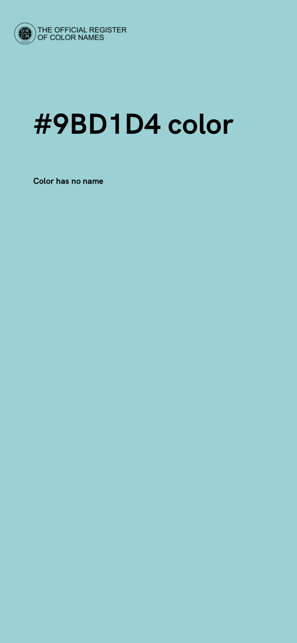 #9BD1D4 color image