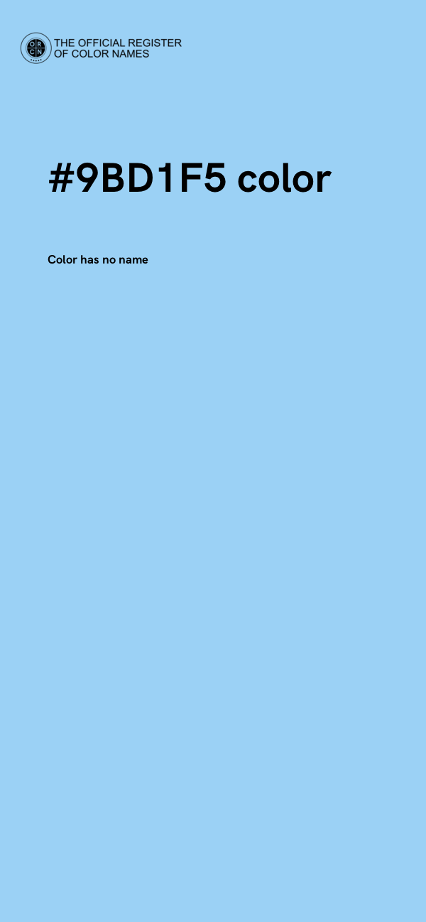 #9BD1F5 color image