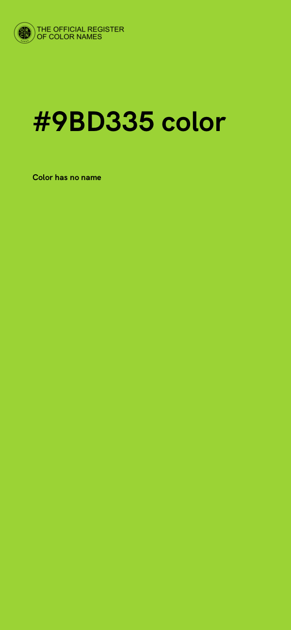 #9BD335 color image