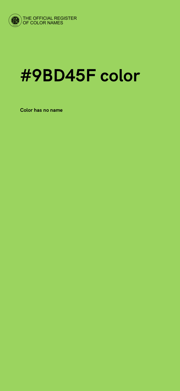 #9BD45F color image