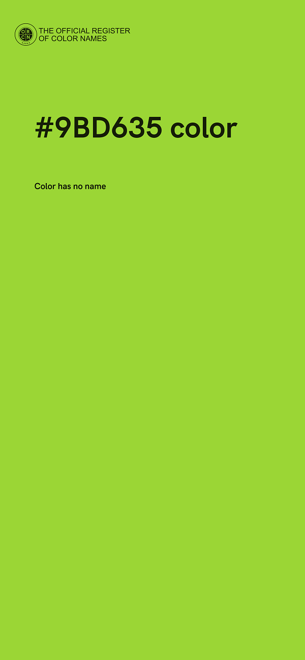 #9BD635 color image