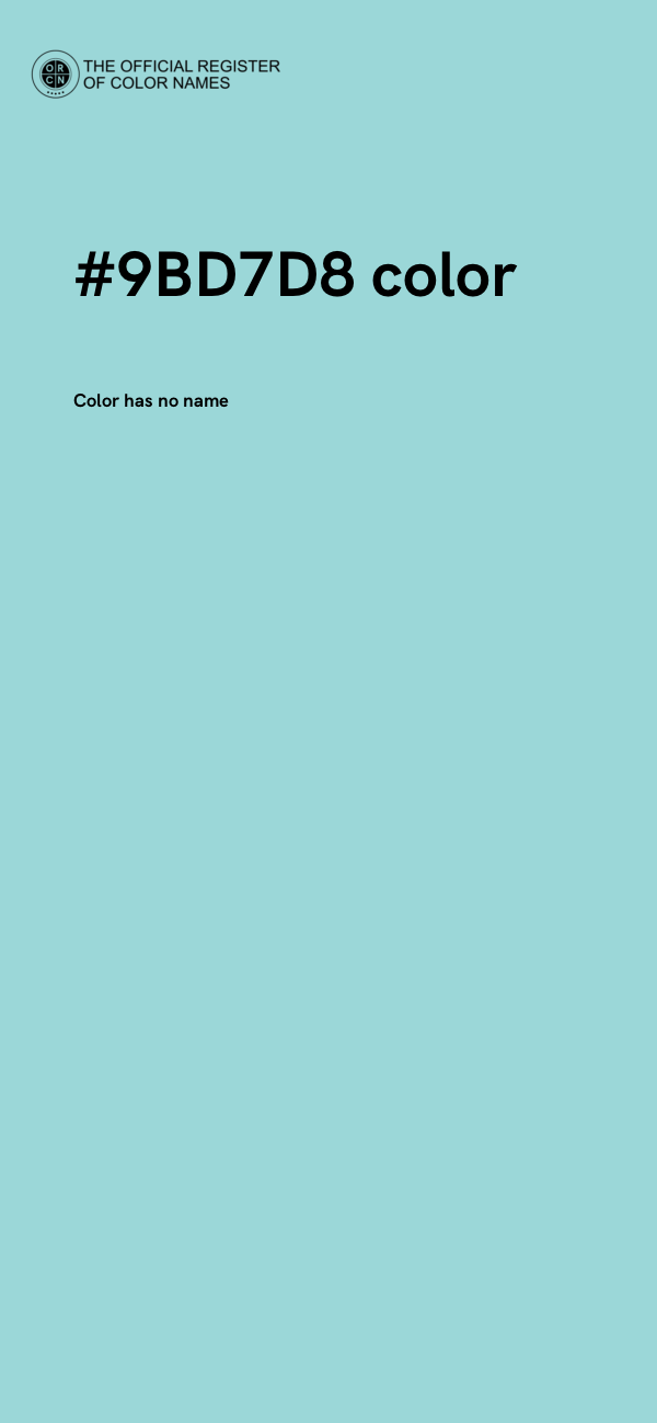 #9BD7D8 color image