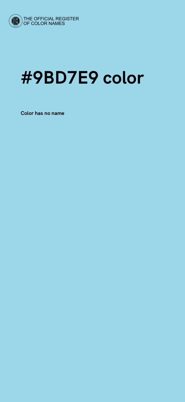 #9BD7E9 color image