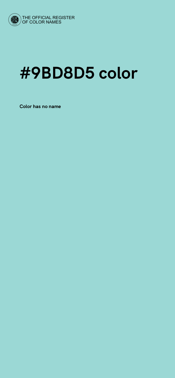 #9BD8D5 color image