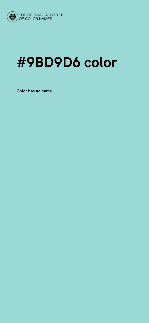 #9BD9D6 color image