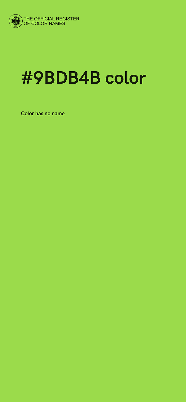 #9BDB4B color image
