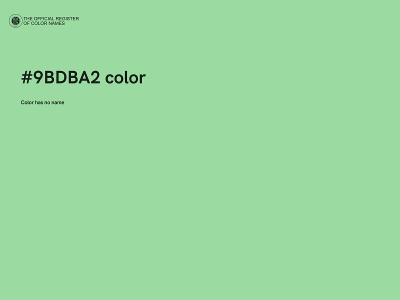 #9BDBA2 color image