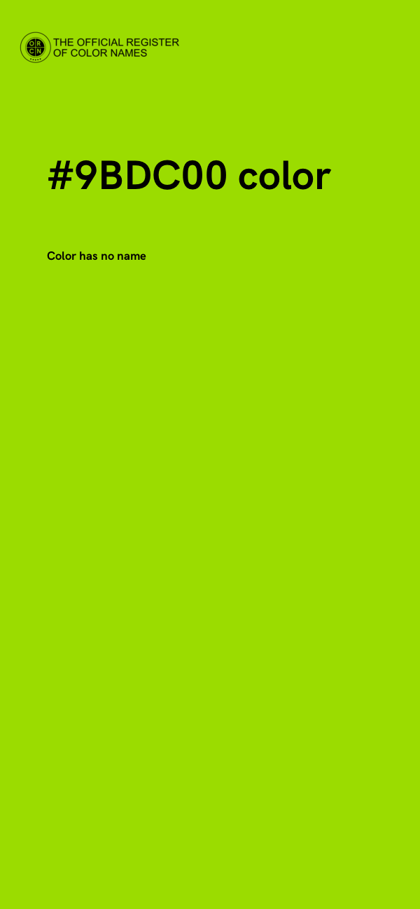 #9BDC00 color image