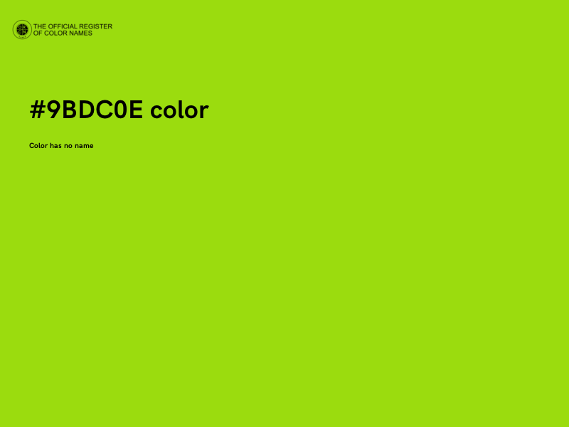 #9BDC0E color image