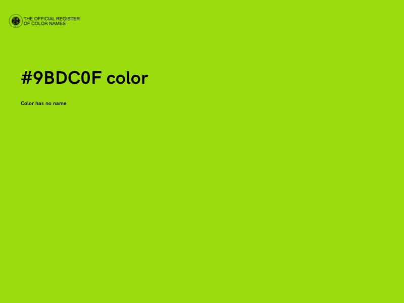 #9BDC0F color image