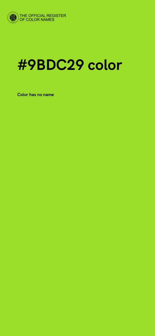 #9BDC29 color image
